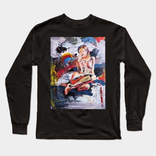 Save NHS Abstract Expressionism Nude Portrait 656 Long Sleeve T-Shirt